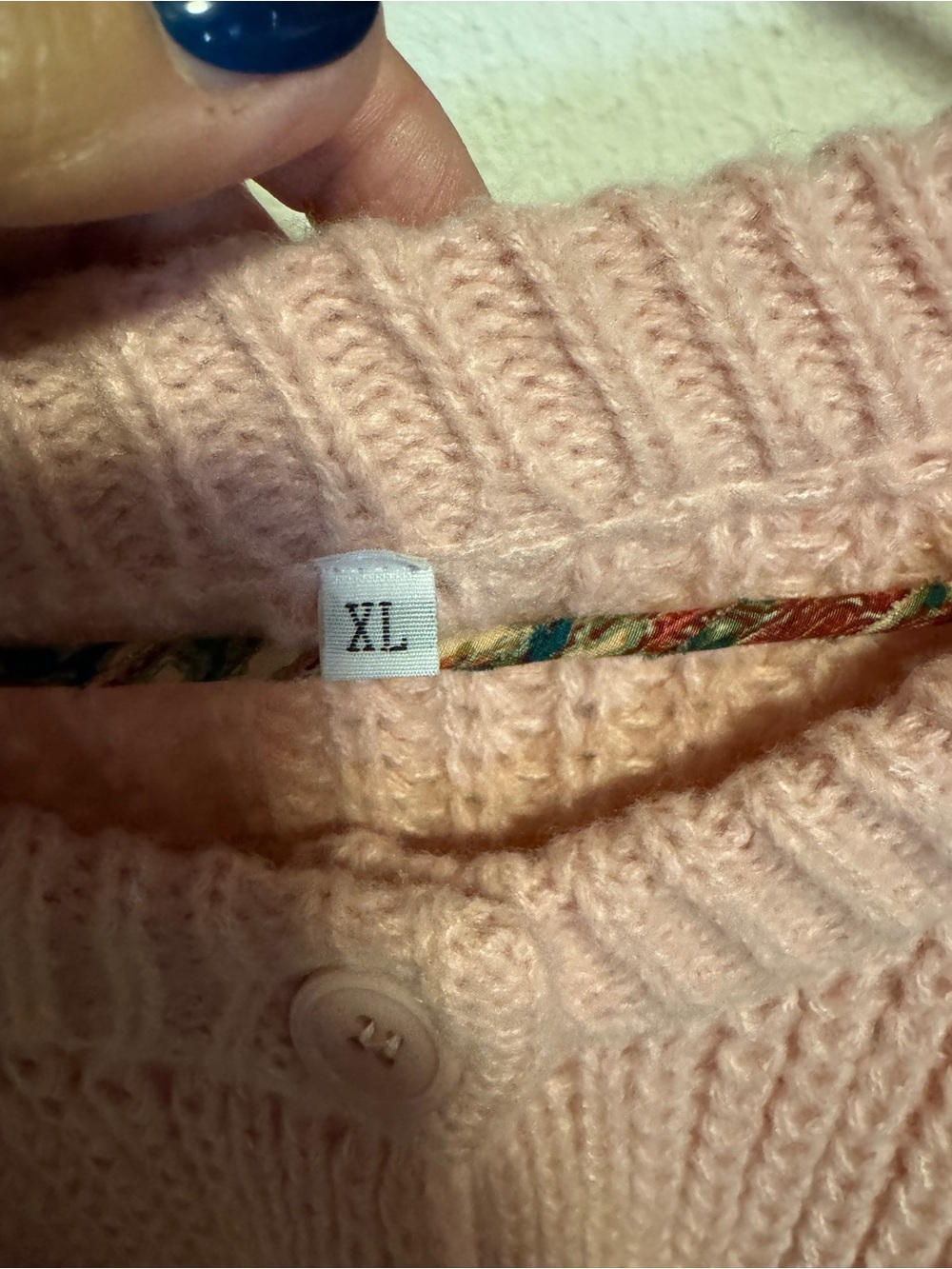 Cozy Pink Button-Up Knit Cardigan Sweater - Picture 8 of 9